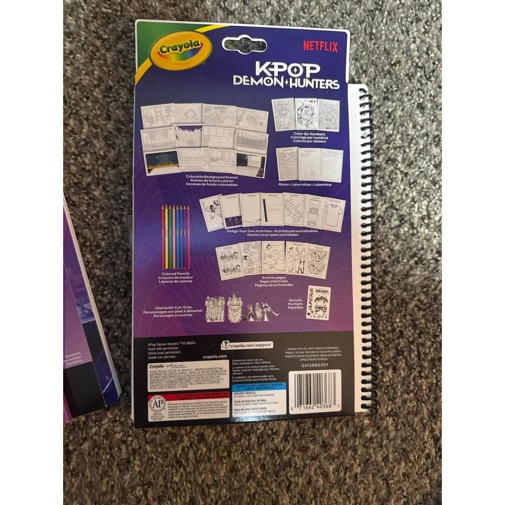 Crayola K-Pop Demon Hunters Netflix Color & Sketch Activity Pad Set of 2 New